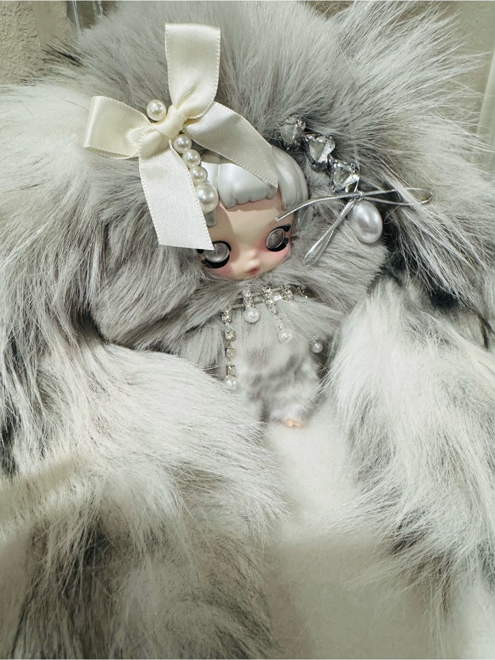 Custom Skullpanda Plush Bunny Bag Charm with Accessories - Picture 9 of 9